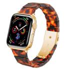 One-bead Resin Watch Band For Apple Watch Series 8&7 41mm / SE 2&6&SE&5&4 40mm / 3&2&1 38mm(Dark Brown) - 1