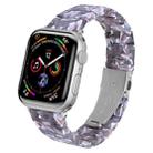 One-bead Resin Watch Band For Apple Watch Series 8&7 41mm / SE 2&6&SE&5&4 40mm / 3&2&1 38mm(Grey) - 1