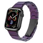 One-bead Resin Watch Band For Apple Watch Series 8&7 41mm / SE 2&6&SE&5&4 40mm / 3&2&1 38mm(Carbon Fiber Purple) - 1