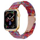 One-bead Resin Watch Band For Apple Watch Series 8&7 41mm / SE 2&6&SE&5&4 40mm / 3&2&1 38mm(Pearl Rainbow) - 1