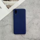 For Huawei P20 Shockproof Frosted TPU Protective Case(Dark Blue) - 1