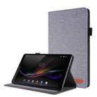 For Lenovo M8 4th Gen Fabric Leather Tablet Case(Grey) - 1