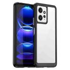 For Xiaomi Redmi Note 12 4G Global Colorful Series Acrylic + TPU Phone Case(Black) - 1