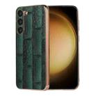 For Samsung Galaxy S23+ 5G Nano Electroplate Mahjong Texture Leather Phone Case(Green) - 1