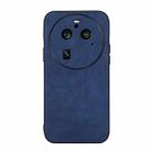 For OPPO Find X6 Pro Morocco Texture PU Phone Case(Blue) - 1