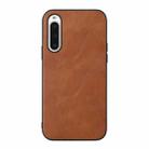 For Sony Xperia 10 V Cowhide Texture PU Phone Case(Brown) - 1