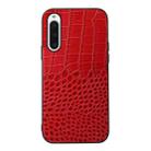 For Sony Xperia 10 V Crocodile Texture Genuine Leather Phone Case(Red) - 1