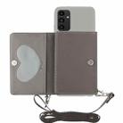 For Samsung Galaxy A14 5G Crossbody Lanyard Wallet Card Bag Phone Case(Grey) - 1