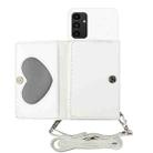 For Samsung Galaxy A14 5G Crossbody Lanyard Wallet Card Bag Phone Case(White) - 1