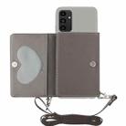 For Samsung Galaxy A34 5G Crossbody Lanyard Wallet Card Bag Phone Case(Grey) - 1