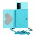For Samsung Galaxy A54 5G Crossbody Lanyard Wallet Card Bag Phone Case(Blue) - 1