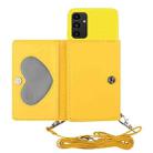 For Samsung Galaxy A54 5G Crossbody Lanyard Wallet Card Bag Phone Case(Yellow) - 1