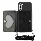 For Samsung Galaxy S23+ 5G Crossbody Lanyard Wallet Card Bag Phone Case(Black) - 1