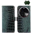 For OPPO Find X6 Pro Crocodile Top Layer Cowhide Leather Phone Case(Green) - 1