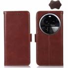 For OPPO Find X6 Pro Crazy Horse Top Layer Cowhide Leather Phone Case(Brown) - 1