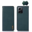 For Xiaomi Redmi Note 12 4G Global KHAZNEH Nappa Top Layer Cowhide Leather Phone Case(Green) - 1