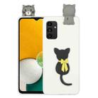 For Samsung Galaxy A54 5G 3D Lying Cartoon TPU Shockproof Phone Case(Little Black Cat) - 1
