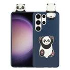 For Samsung Galaxy S23 Ultra 5G 3D Lying Cartoon TPU Shockproof Phone Case(Panda) - 1