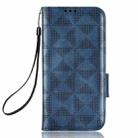For Sony Xperia 5 III Symmetrical Triangle Leather Phone Case(Blue) - 2