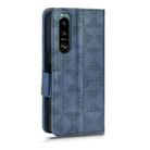 For Sony Xperia 5 III Symmetrical Triangle Leather Phone Case(Blue) - 3