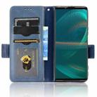 For Sony Xperia 5 III Symmetrical Triangle Leather Phone Case(Blue) - 4