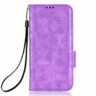 For Sony Xperia 10 IV Symmetrical Triangle Leather Phone Case(Purple) - 2