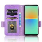 For Sony Xperia 10 IV Symmetrical Triangle Leather Phone Case(Purple) - 4