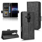 For Sony Xperia Pro-I Symmetrical Triangle Leather Phone Case(Black) - 1