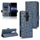 For Sony Xperia Pro-I Symmetrical Triangle Leather Phone Case(Blue) - 1