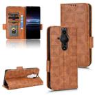 For Sony Xperia Pro-I Symmetrical Triangle Leather Phone Case(Brown) - 1