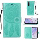 For Huawei Nova 7 5G Dream Catcher Printing Horizontal Flip Leather Case with Holder & Card Slots & Wallet & Lanyard(Green) - 1