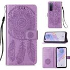 For Huawei Nova 7 Pro 5G Dream Catcher Printing Horizontal Flip Leather Case with Holder & Card Slots & Wallet & Lanyard(Purple) - 1