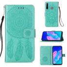 For Huawei P40 Lite E / Y7P Dream Catcher Printing Horizontal Flip Leather Case with Holder & Card Slots & Wallet & Lanyard(Green) - 1