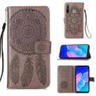 For Huawei P40 Lite E / Y7P Dream Catcher Printing Horizontal Flip Leather Case with Holder & Card Slots & Wallet & Lanyard(Grey) - 1