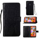 For Galaxy A11 Dream Catcher Printing Horizontal Flip Leather Case with Holder & Card Slots & Wallet & Lanyard(Black) - 1