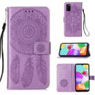 For Galaxy A41 Dream Catcher Printing Horizontal Flip Leather Case with Holder & Card Slots & Wallet & Lanyard(Purple) - 1
