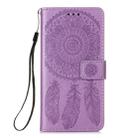 For Galaxy A41 Dream Catcher Printing Horizontal Flip Leather Case with Holder & Card Slots & Wallet & Lanyard(Purple) - 2