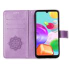 For Galaxy A41 Dream Catcher Printing Horizontal Flip Leather Case with Holder & Card Slots & Wallet & Lanyard(Purple) - 4