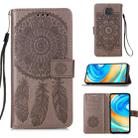 For Xiaomi Redmi Note 9 Pro Max Dream Catcher Printing Horizontal Flip Leather Case with Holder & Card Slots & Wallet & Lanyard(Grey) - 1