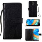 For Xiaomi Redmi Note 9 Pro Max Dream Catcher Printing Horizontal Flip Leather Case with Holder & Card Slots & Wallet & Lanyard(Black) - 1