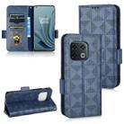 For OnePlus 10 Pro 5G Symmetrical Triangle Leather Phone Case(Blue) - 1