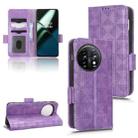 For OnePlus Ace 2 5G Symmetrical Triangle Leather Phone Case(Purple) - 1