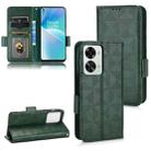 For OnePlus Nord 2T 5G Symmetrical Triangle Leather Phone Case(Green) - 1