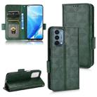 For OnePlus Nord N200 5G Symmetrical Triangle Leather Phone Case(Green) - 1