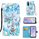 For Huawei nova 7 5G Painting Horizontal Flip Leather Case with Holder & Card Slot & Wallet & Lanyard(Tower Butterfly) - 1
