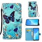 For Huawei nova 7 SE Painting Horizontal Flip Leather Case with Holder & Card Slot & Wallet & Lanyard(Heart Butterfly) - 1