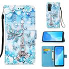 For Huawei nova 7 SE Painting Horizontal Flip Leather Case with Holder & Card Slot & Wallet & Lanyard(Tower Butterfly) - 1