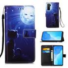 For Huawei nova 7 SE Painting Horizontal Flip Leather Case with Holder & Card Slot & Wallet & Lanyard(Cat and Sun) - 1