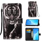 For Huawei nova 7 SE Painting Horizontal Flip Leather Case with Holder & Card Slot & Wallet & Lanyard(Black White Tiger) - 1