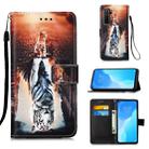 For Huawei nova 7 SE Painting Horizontal Flip Leather Case with Holder & Card Slot & Wallet & Lanyard(Cat and Tiger) - 1